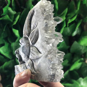 HORSE QUARTZ CLUSTER CARVING