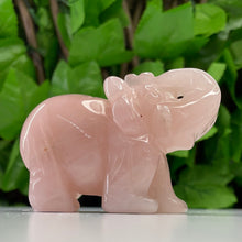 Load image into Gallery viewer, ELEPHANT CARVING - ROSE QUARTZ
