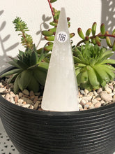 Load image into Gallery viewer, SELENITE LAMP PYRAMID TOWERS (Satin Spar Gypsum)
